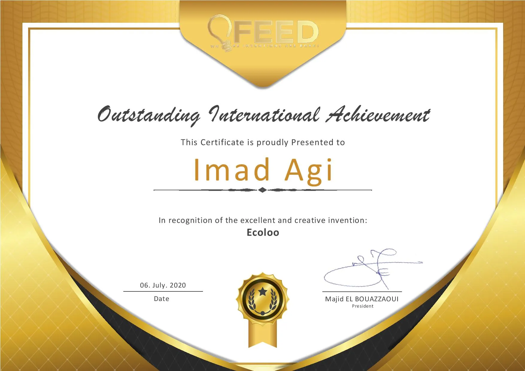 ECOLOO Award: Ofeed-Certificate.webp